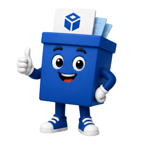 Boxy giving a thumbs up